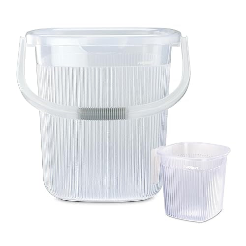 Nayasa Rimmy Plastic Bucket Set For Bathroom | Bucket And Mug (18 Liters & 1.5 Liters) | Bathroom Set Of 2 | Bathroom Accessorie