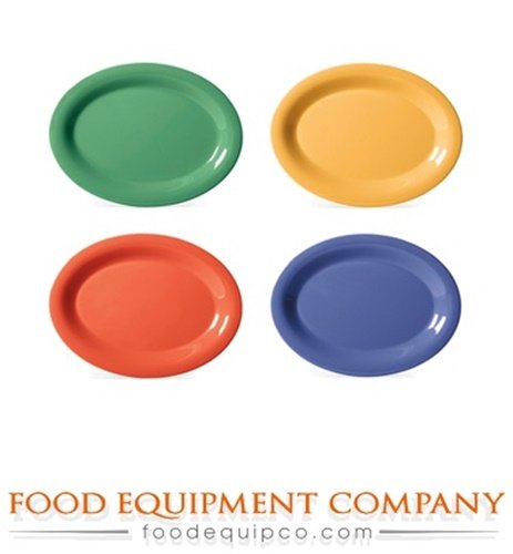 G.E.T. Op-135-Mix Melamine Oval Serving Platter / Dinner Plate, 13.5'' X 10.25'', Diamond Assorted (Set Of 12)