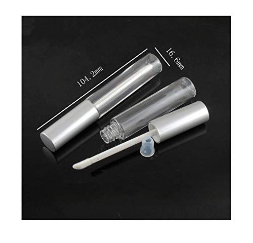 10 Pcs 10Ml Silver Cap Reusable Empty Lip Gloss Balm Tube Bottle Container Vials