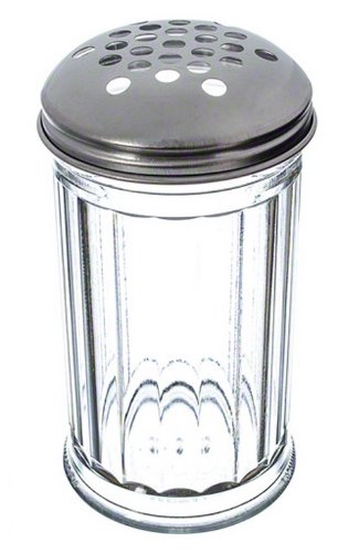 American Metalcraft San319 12 Oz Plastic Cheese Shaker W/Extra Large Holes Lid