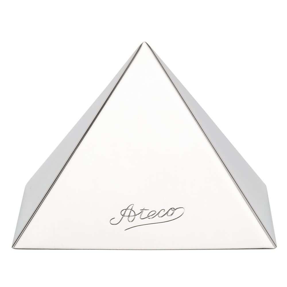 Ateco Stainless Steel Medium Pyramid Mold, 3.5 By 2.5-Inches High,Silver
