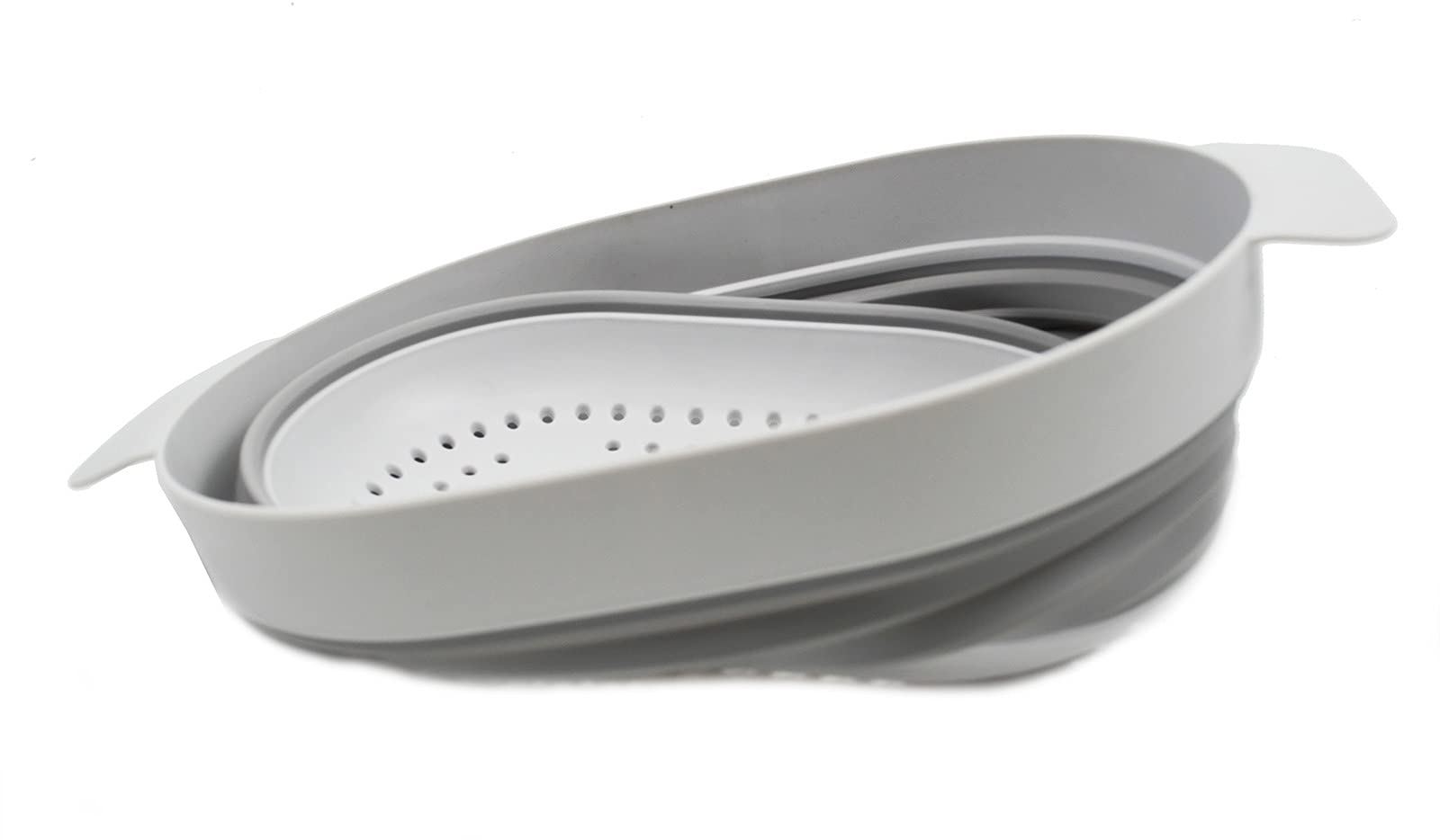 Sammart 3L (0.8 Gallon) Over The Sink Oval Colander (Grey, 1)