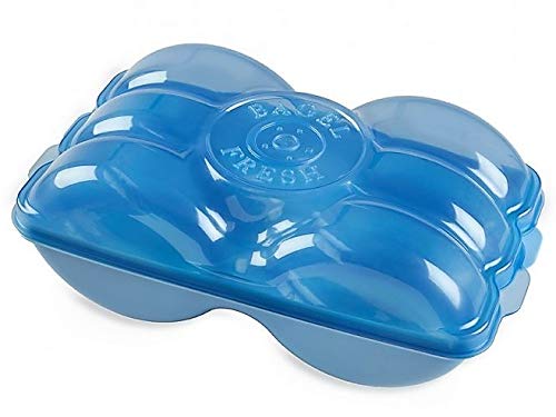 Touch Up Cup Bagel Fresh Container (2 Count, Holds 12) Fresh Bagel Keeper & Airtight Container For Bread Storage - Bagel Saver C