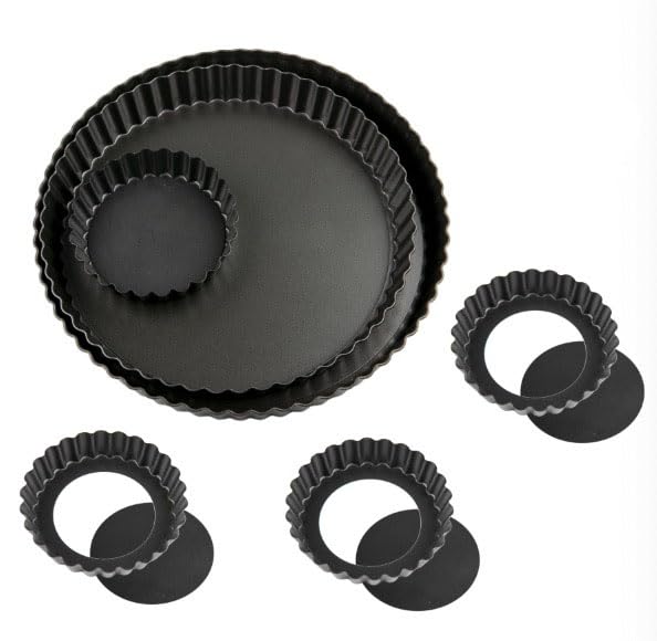 Tart Pan 6 Pack Tart Pans With Removable Bottoms Round Nonstick Quiche Pan Carbon Steel Mini Tart Pans For Baking(Set Of 6)