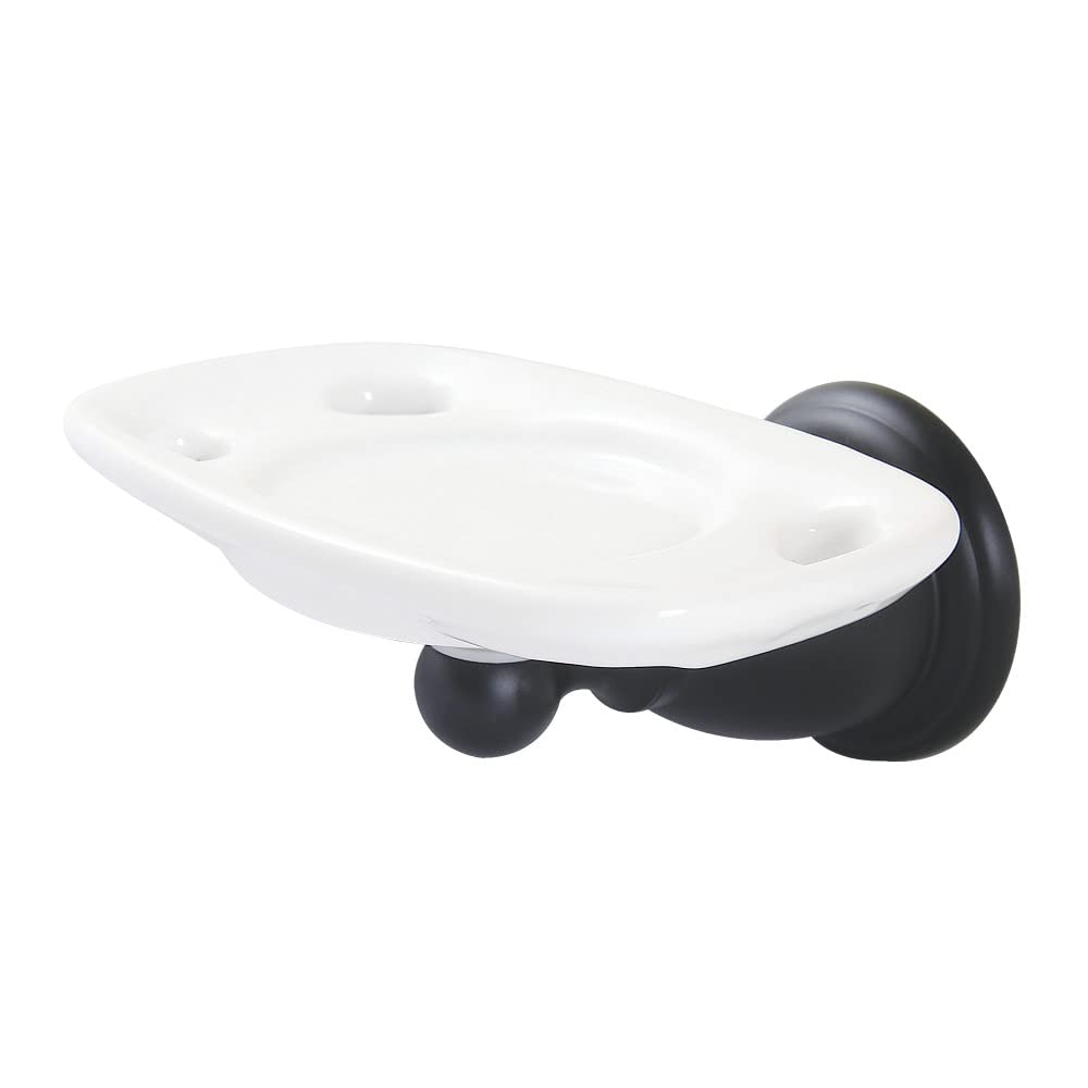 Kingston Brass BA1756MB Heritage Toothbrush and Tumbler Holder, Matte Black