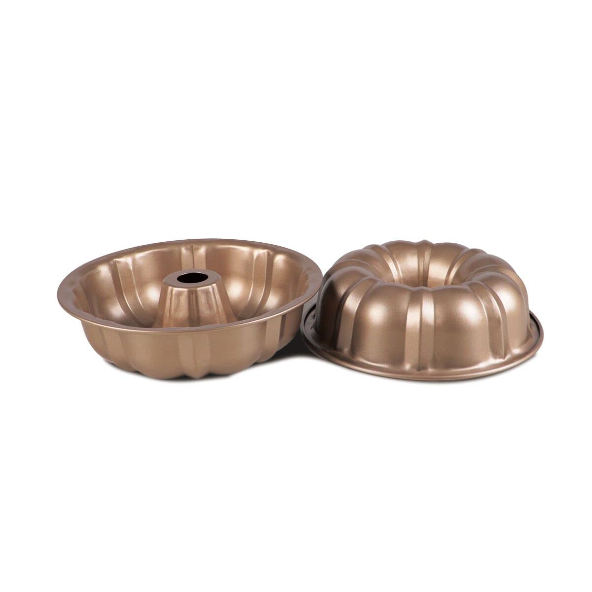 Gurlideo Fluted Cake Pans For Baking Carbon Steel Tube Pan Baking Mold 23.5Cm/9.5Inches-2Pcs