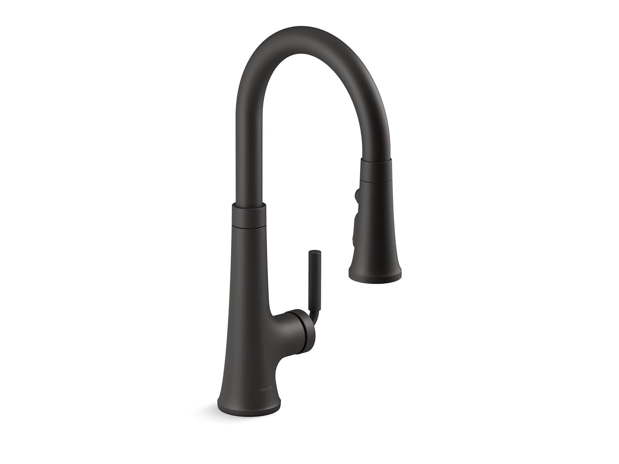 Kohler 23764-Bl Tone Pull Down Kitchen Faucet, Kitchen Sink Faucets With Pull Down Sprayer, Matte Black