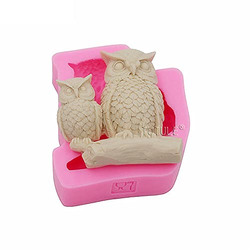 3D Owl Shape Mom Baby Woodland Silicone Mold For Handmade Diy Cake Topper Decoration Crystal Resin Candy Crafting Tool Projects