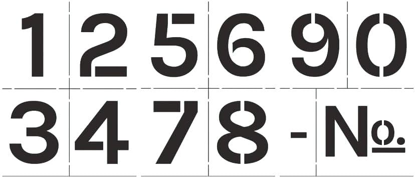 Devasya Crafts Block Number Set Reusable Mylar Stencils for Painting/Alphabet Letters Stencil Crafts and Decor on Walls Fabric &