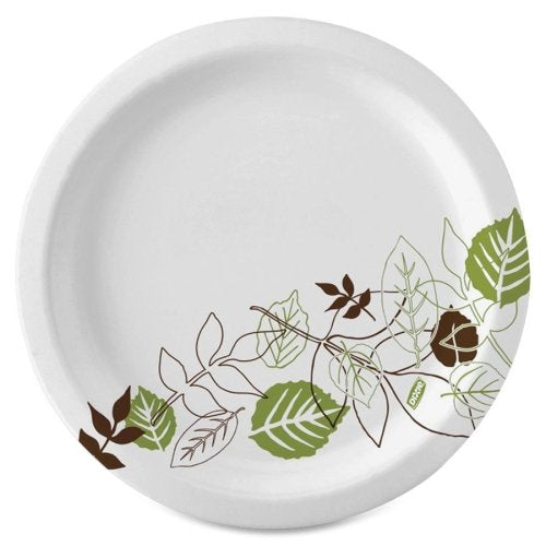 Wholesale Case Of 10 - Dixie Foods Pathway Heavyweight Paper Plates-Plates, Extra Heavy Weight, 10'', 125.Pk, Pathways/White