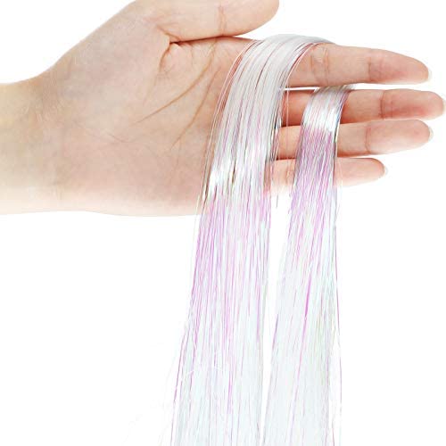 Boao 10000 Strands Tinsel Icicles Iridescent Tinsel Foil Fringe Garland for Christmas Xmas Tree Decorations Graduation Party Sup