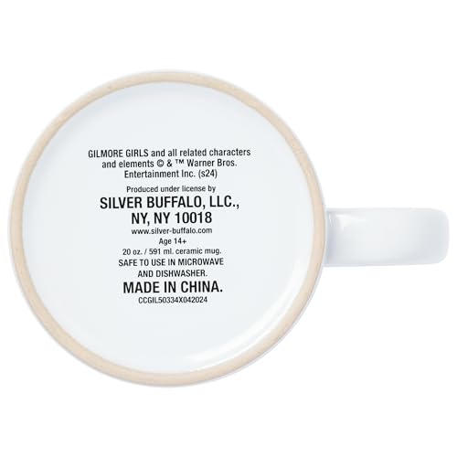 Silver Buffalo Gilmore Girls Luke'S Diner Logo Wax Resist Ceramic Mug, 20 Ounces