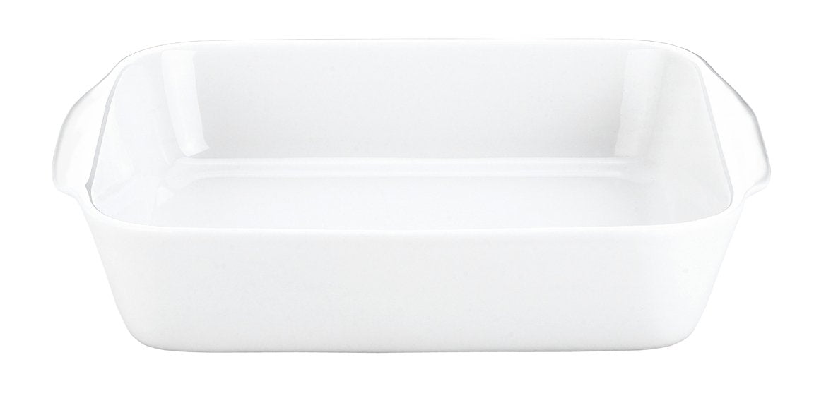 Pillivuyt Porcelain Medium 3-1/2-Cup, 6-3/4-Inch Square Baker