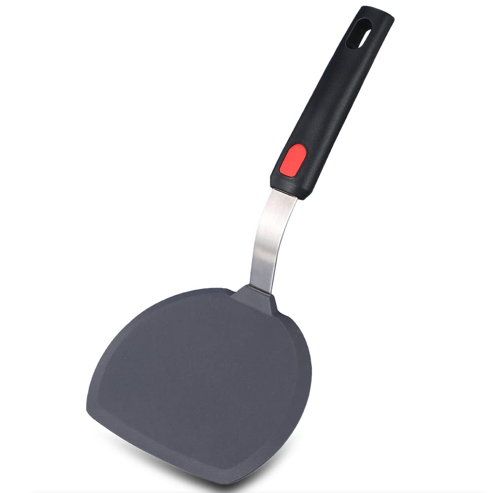 Tenta Tenta Kitchen Silicone Turner Wide Pancake Spatula Pizza Peel Kitchen Utensil Nonstick Cookware Safe Kitchen Flipper For G