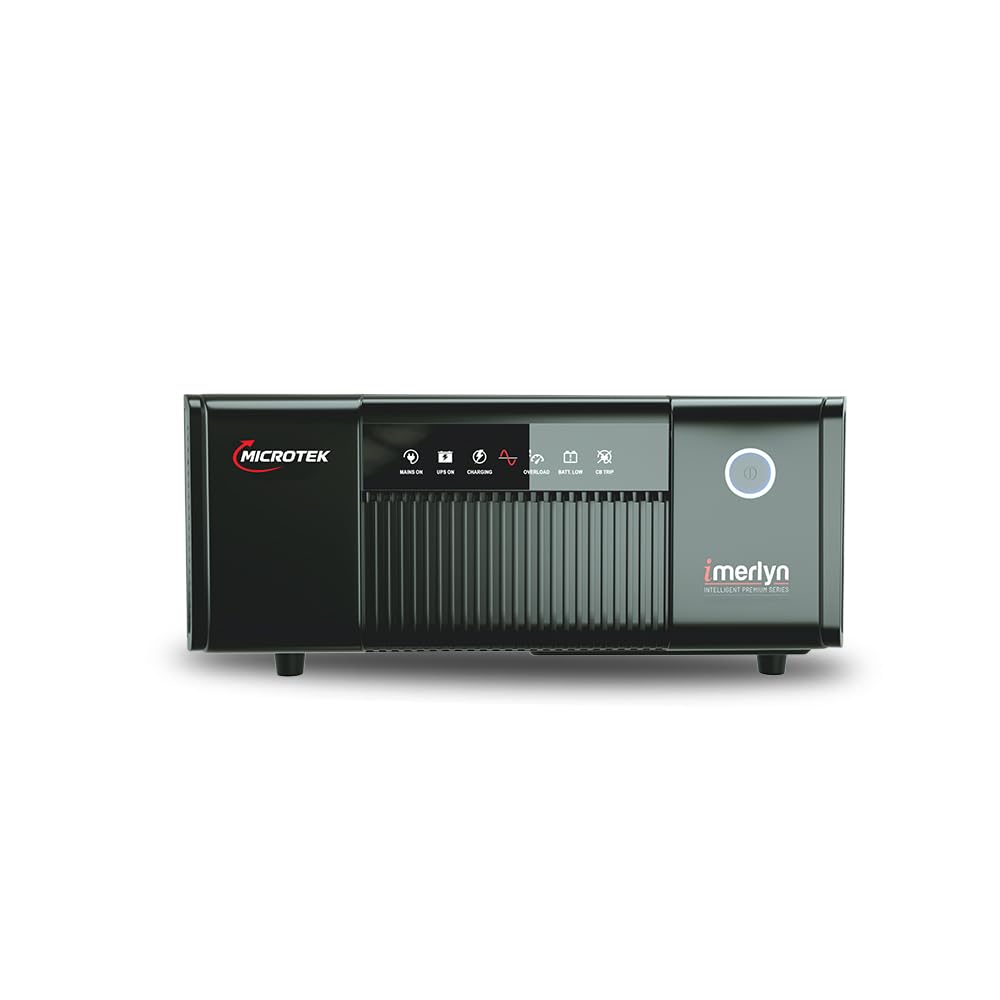 Microtek Imerlyn 1250 Advanced Digital 1100Va/850W Inverter, Support 1 Battery With 3 Year Warranty For Home, Office & Shops
