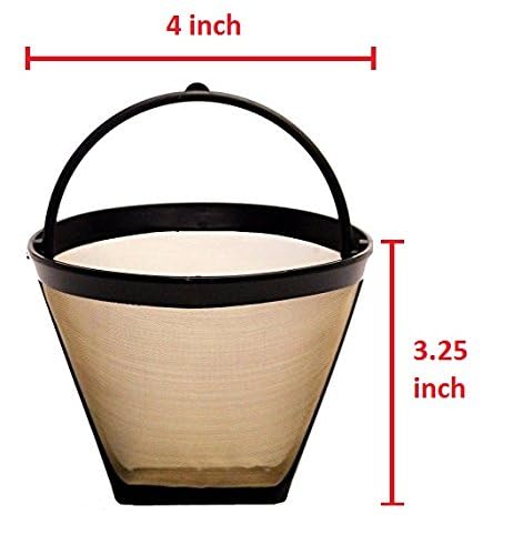 Goldtone Reusable 4 Cup No.2 Cone Coffee Filter No.2 Cone Permanent Coffee Filter - Fits Most Cuisinart, Krups, And Other #2 Con