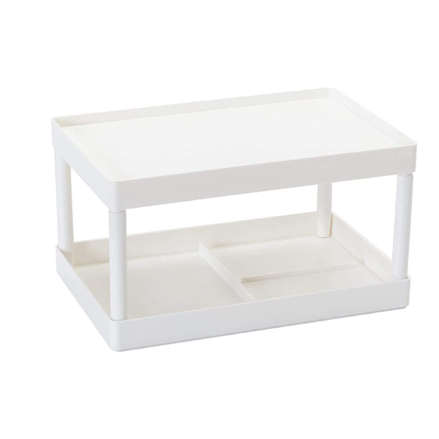Glive (Label) Kitchen Double Layer Spice Rack Organizer 2 Tier Home, Office, Desktop, Living Room, Bathroom For Cosmetic Make Up