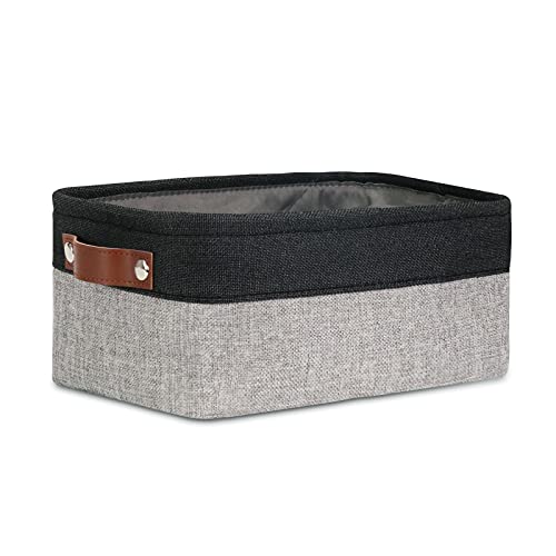 Dullemelo Small Storage Basket For Organizing, Collapsible Fabric Basket For Shelves, Closets, Laundry, Nursery, Decorative Bask