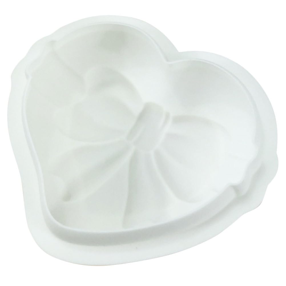 CONGARTENO Heart Silicone Mold Bow Design Baking Mold for Chocolate Candy Fondant Cake and Dessert Making NonStick Silicone Bak