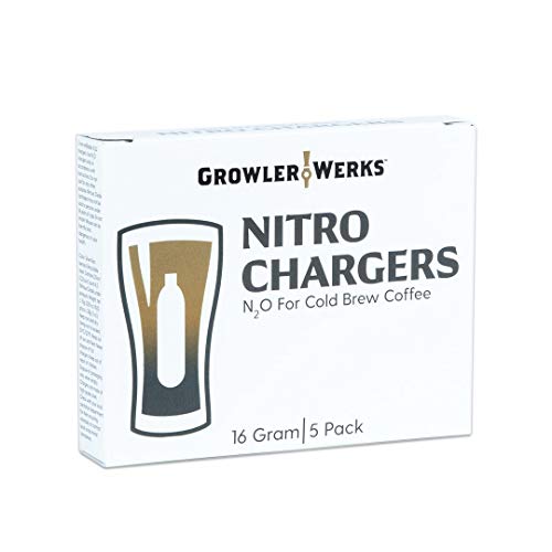 Growlerwerks Stainless Steel Nitro Chargers (Package Of 5), 16G, Silver
