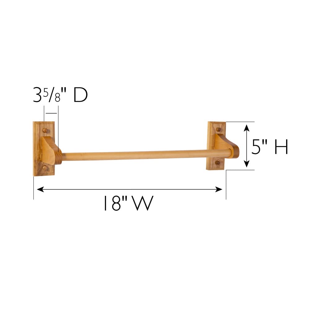 Design House 561183 Dalton Towel Bar 18''  Honey Oak