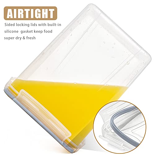 Wildone Large Food Storage Containers 5.2L /175Oz, 4 Piece Bpa Free Plastic Airtight Food Storage Containers For Flour, Sugar, B