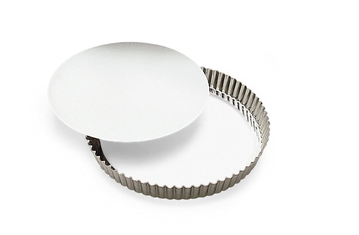 Paderno World Cuisine 4 Inch Fluted Tin Tart Mold With Removable Bottom