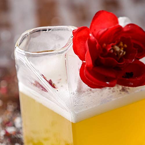 Dgq Glass Creamer Mini Milk Class Cup Hand-Blown Carton Container 12 Ounce Water Glass Cup Milk Creamer Box