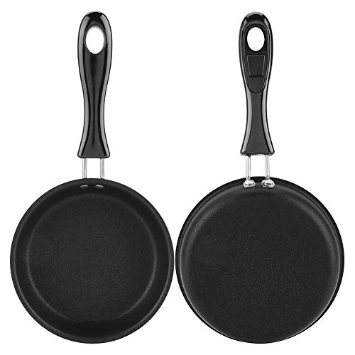 Topincn Hammered Copper Collection Mini 5.5    Egg Pan, Premier Nonstick Aluminum Cookware With Rubber Grip Handle, Dishwasher O