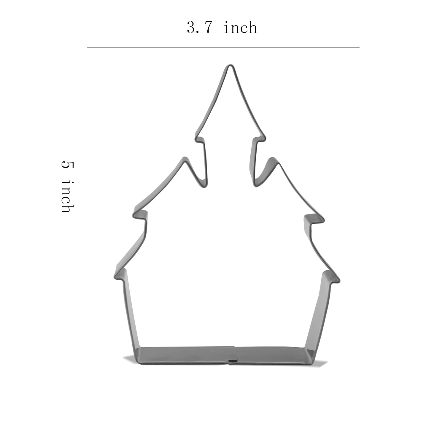5 Inch Halloween Castle Cookie Cutter - Stainless Steel