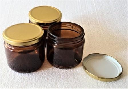 Pure Source India Amber Glass Jar, With Airtight Cap, Suitable To Store Safe Your Medicine, Set Of 2