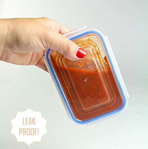 Nicole Home Collection Food Storage Plastic Containers With Locking Lids, Leak Proof, Airtight, Nested, Set Of 6 Bpa Free Dishwa