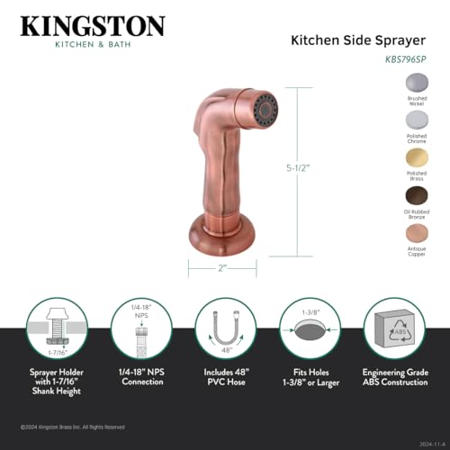 Kingston Brass KBS798SP Kitchen Faucet Sprayer for KB798  Brushed Nickel