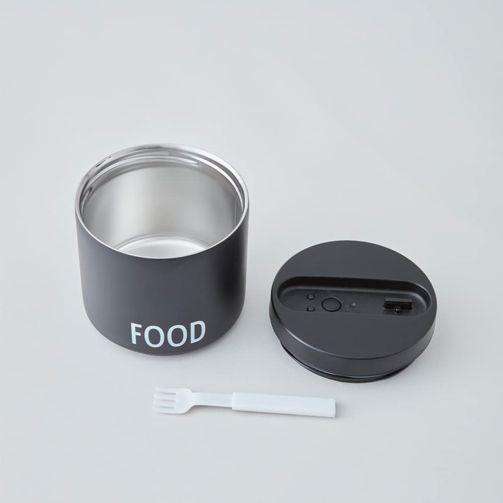 Design Letters Insulated Food Bowl With Spoon/Fork | Thermos For Hot Food Leak-Poof Lid | Insulated Food Jar Wide Mouth | To Go