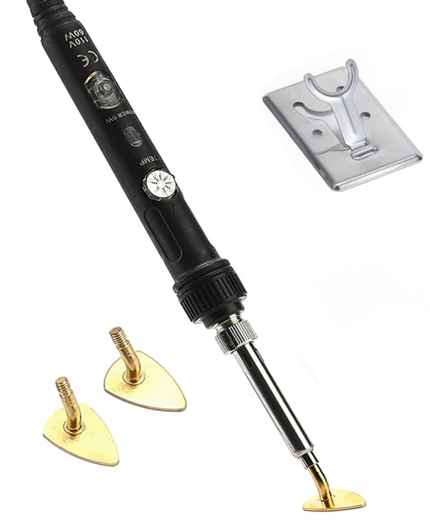 Arokimi Mini Iron, 80W Small Iron for Crafts Patches Shoes Hats, Adjustable Temperature, Easy to Use, with Replaceable Iron Tips