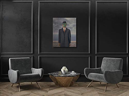 The Son Of Man By Rene Magritte Surrealism Fine Art Wall Art Canvas Prints Gallery Wrapped Canvas Prints For Home, Office, Room