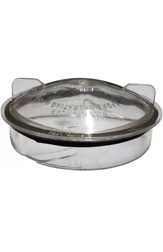 PE  MIXER GRINDER JAR LID suitable for preethi mixer jar 400ML  UNBREAKABLE POLYCARBONATE MATERIAL  TRANSPARENT MATERIAL  FI