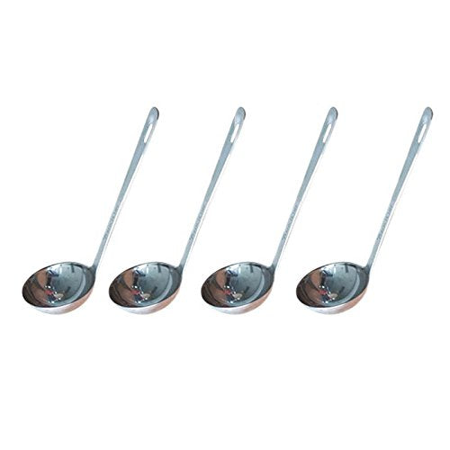 Set Of Four (4) - 7 1/2 Inches Indiviual Stainless Steel Serving Soup Sauce Ladle Ladles