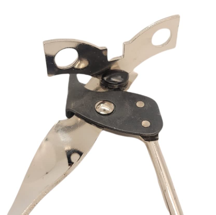 Handy Housewares Classic Compact Hand Held Metal Manual Can Opener With Built-In Bottle Top Remover (1)
