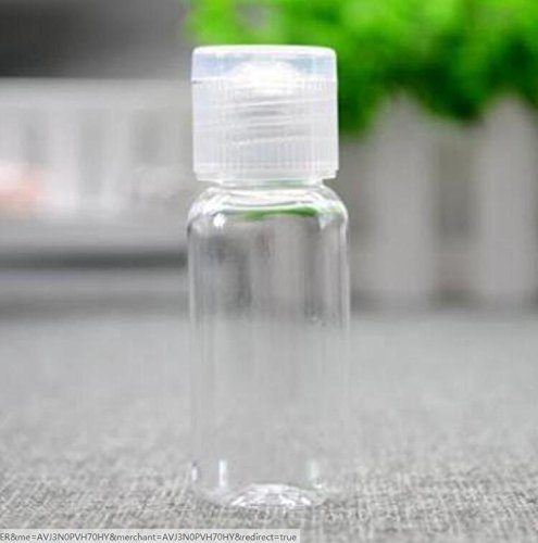 12Pcs 30Ml 1Oz Bpa Free Clear Empty Plastic Flip Cap Bottle Jar Pot Vial Container For Emulsion Liquid Makeup Lotion Emollient W