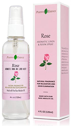 Rose Linen And Room Spray, Natural Pillow Spray Made With Pure Rose Essential Oils, Relaxing Home Fragrance Or Toilet Spray, Ros