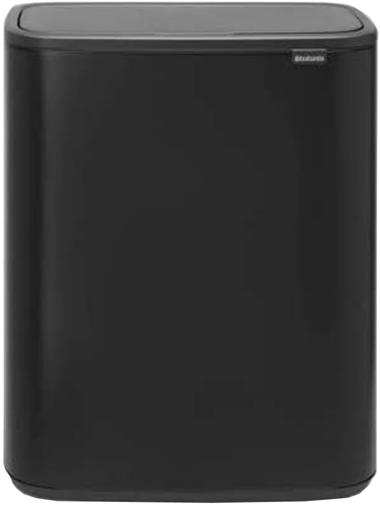 Brabantia Bo Touch Bin Recycling, 2 X 30L, 2 Inner Buckets (2X30L), Matt Black