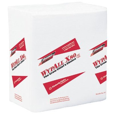 Wypall X80 Towels - 13.8''X14'' White Shopproshop Towels (50 Ea/Pkg)