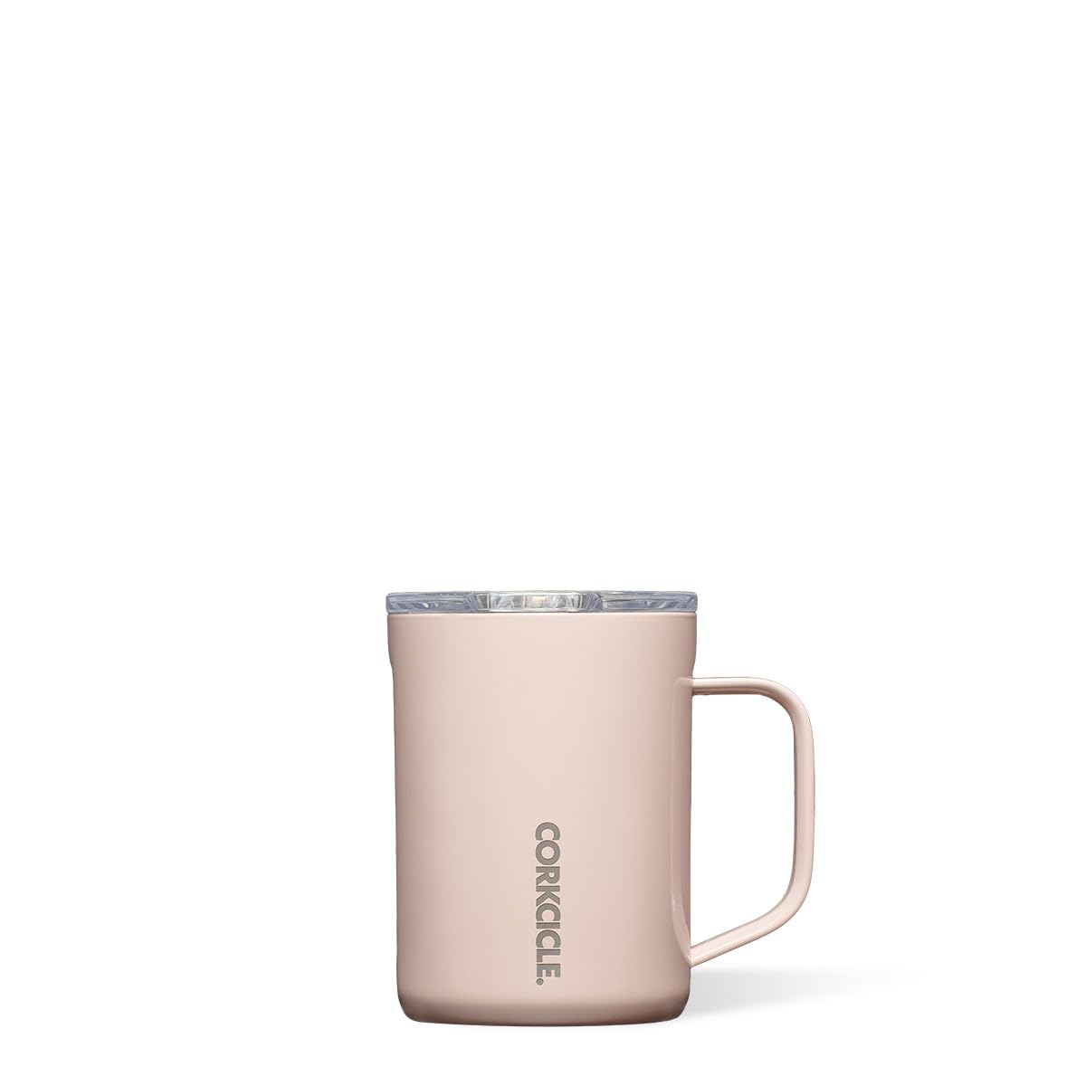 Corkcicle Coffee Mug 16 oz Triple Insulated with Handle, Gloss Chocolate Milk