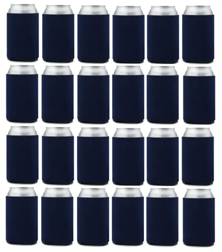 Can Cooler Sleeves Blank Poly Foam (24, Navy Blue)