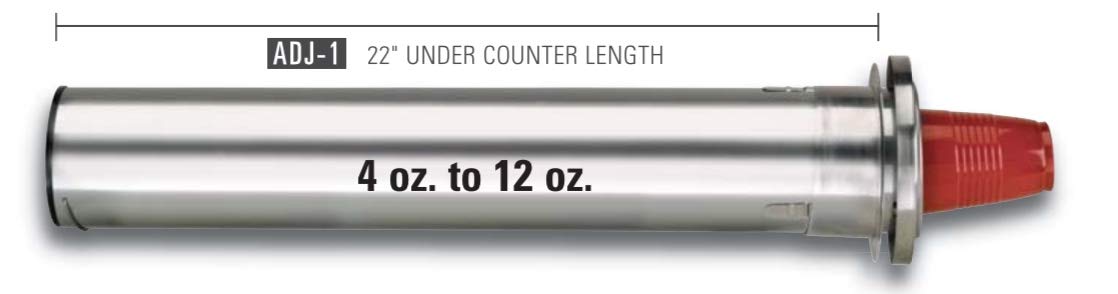 Dispense-Rite Adj-1 In-Counter Cup Dispenser