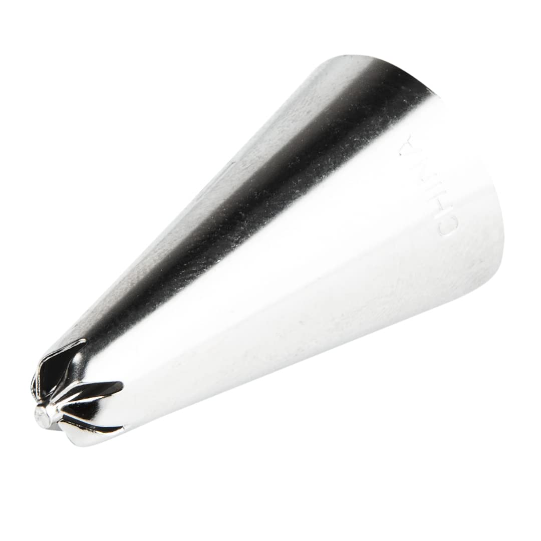 Restaurantware Pastry Tek Piping Tip 1 Reusable Drop Flower Icing Tip - #108 Dent-Resistant Stainless Steel Pastry Tip Dishwashe