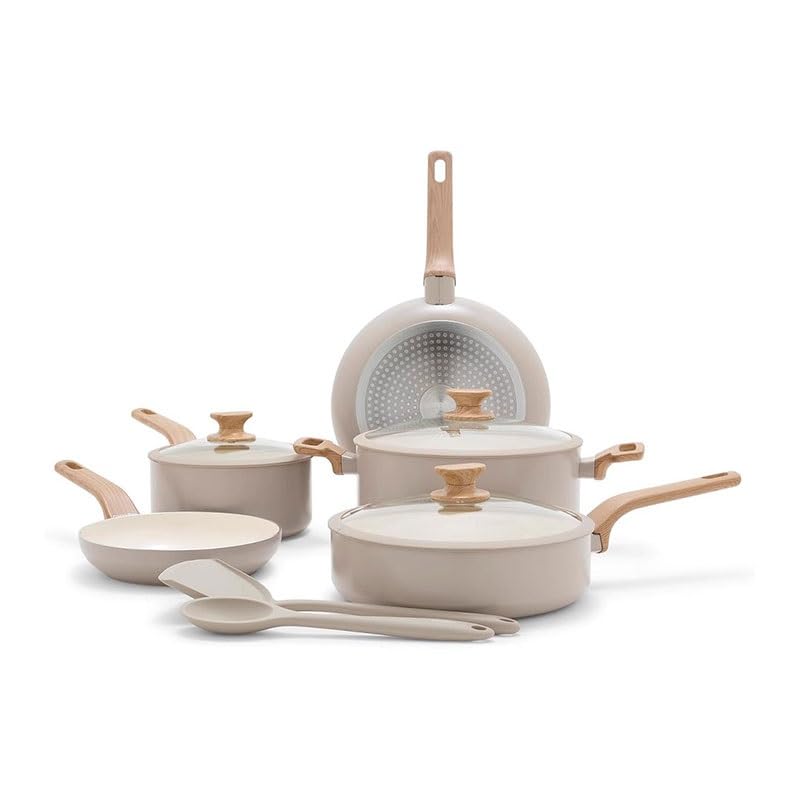 YRJFUT Aluminum Alloy Seven Piece Cookware Set Non Stick Kitchen Utensils