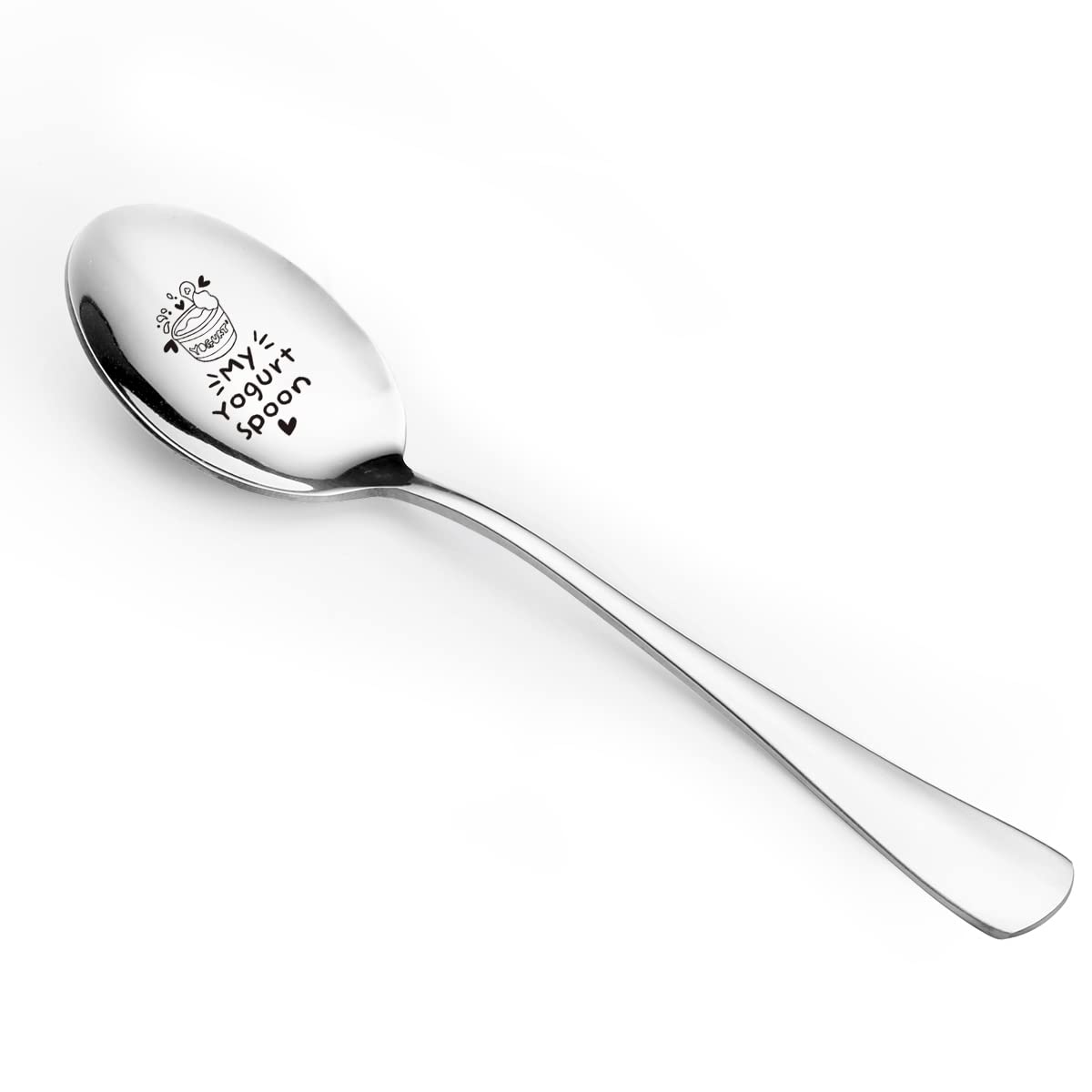 Funny My Yogurt Spoon Engraved Stainless Steel - Yougurt Lover Gift For Women Men Girlfriend Wife Girls Friends - Perfect Birthd
