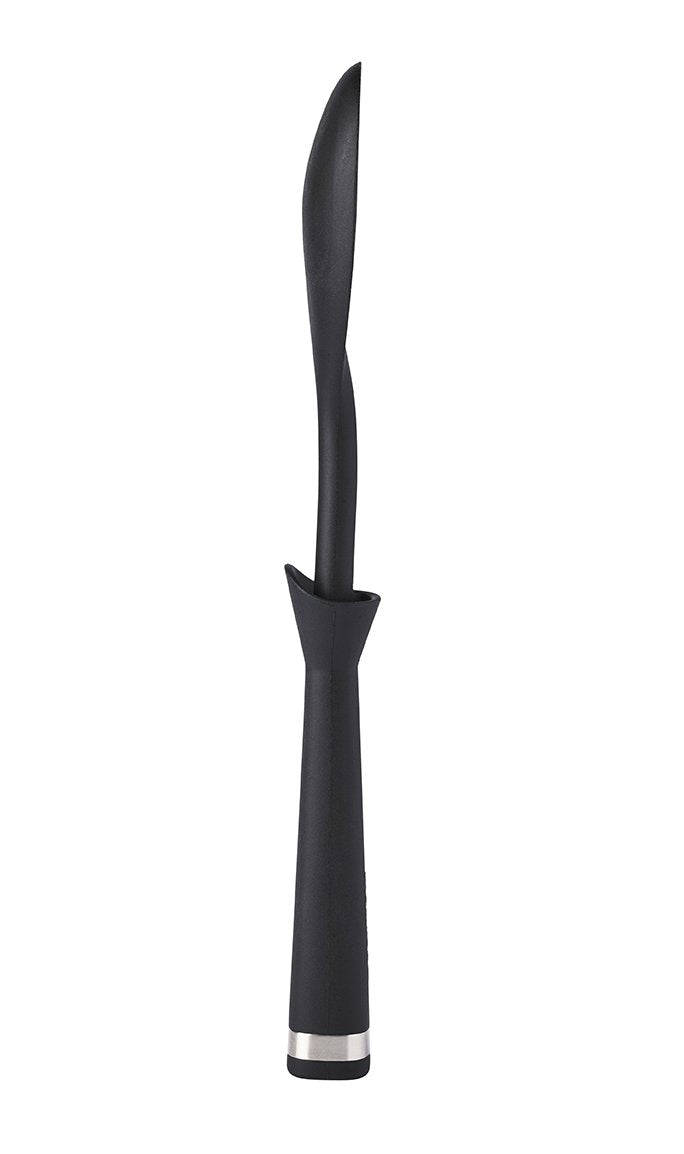Mastrad Standing Spoon - 10'' Silicone Self Balancing Spoon Stands On Its Own - No Mess, No Spoon Rest
